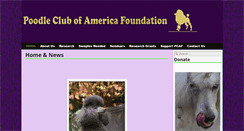 Desktop Screenshot of poodleclubofamericafoundation.org